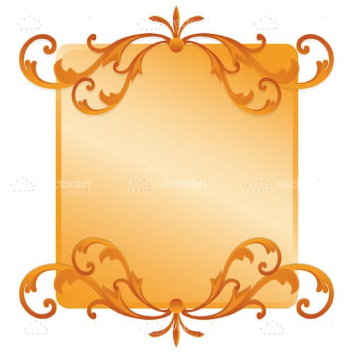 Classic Golden Frame with Floral Pattern